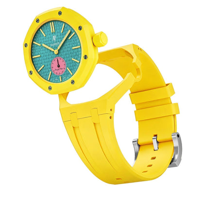 [Leaves]OAK POP EXCLUSIVE YELLOW SILICONE STRAP