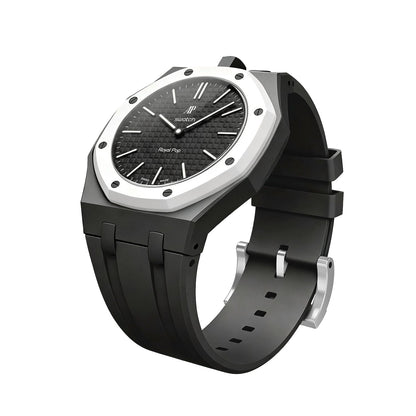 [Leaves]OAK POP EXCLUSIVE BLACK SILICONE STRAP