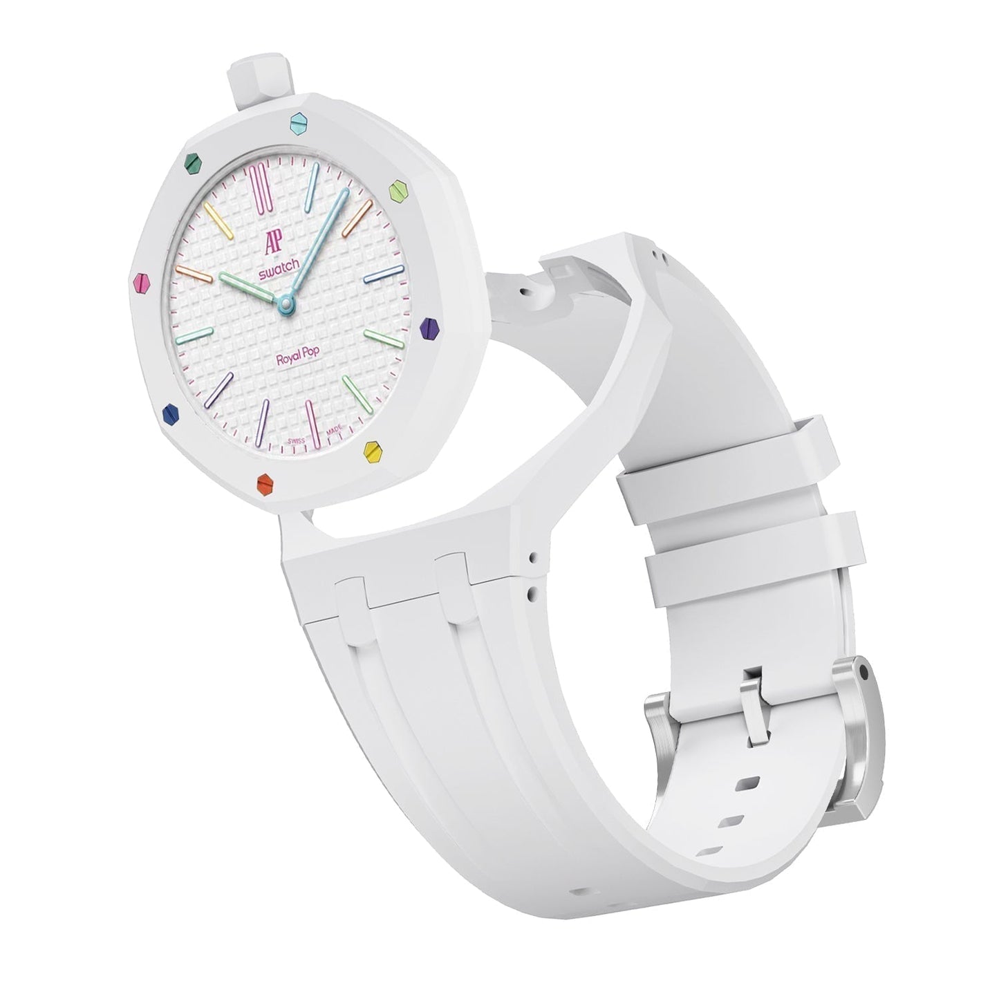 [Leaves]OAK POP EXCLUSIVE  WHITE SILICONE STRAP