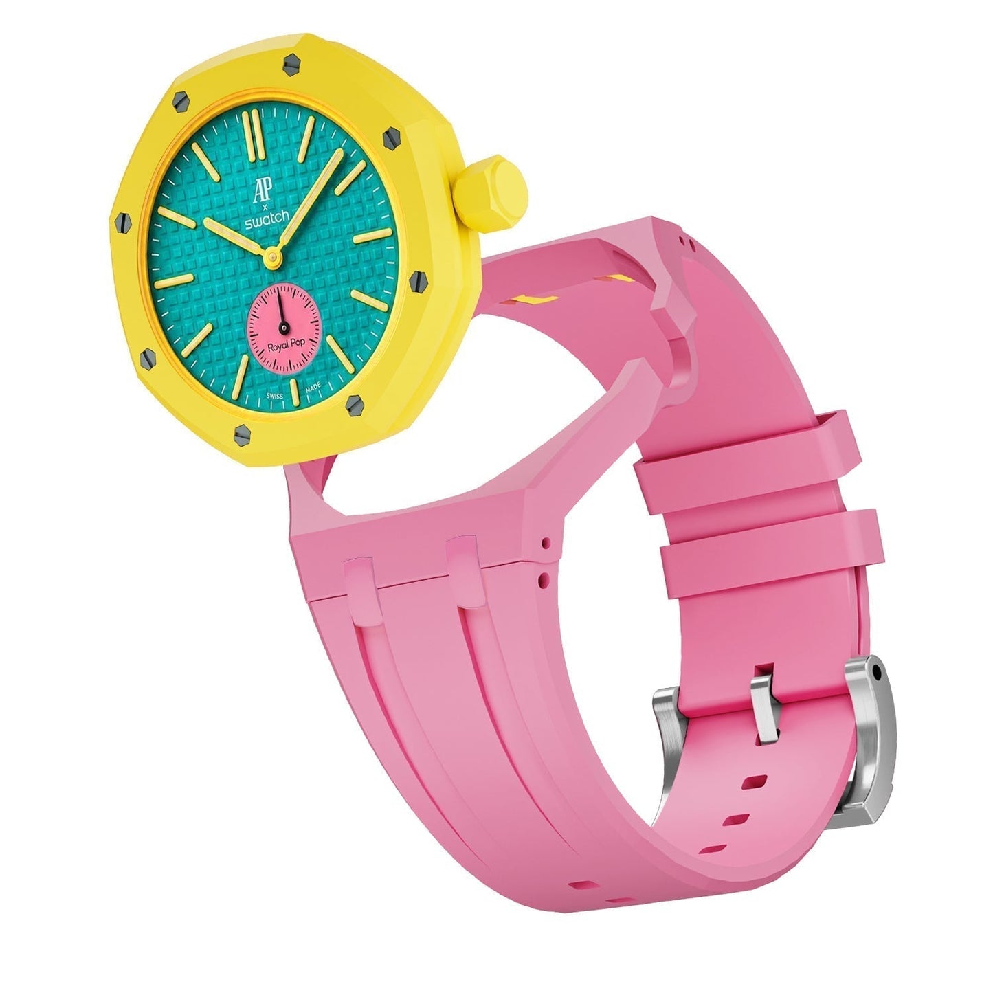 [Leaves]OAK POP EXCLUSIVE PINK SILICONE STRAP