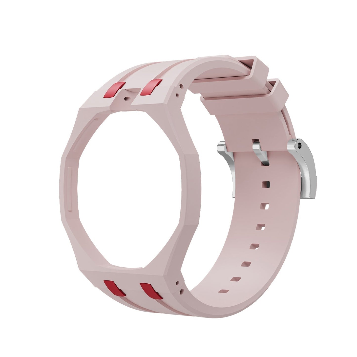 [Leaves]OAK POP EXCLUSIVE PINK AND RED SILICONE STRAP