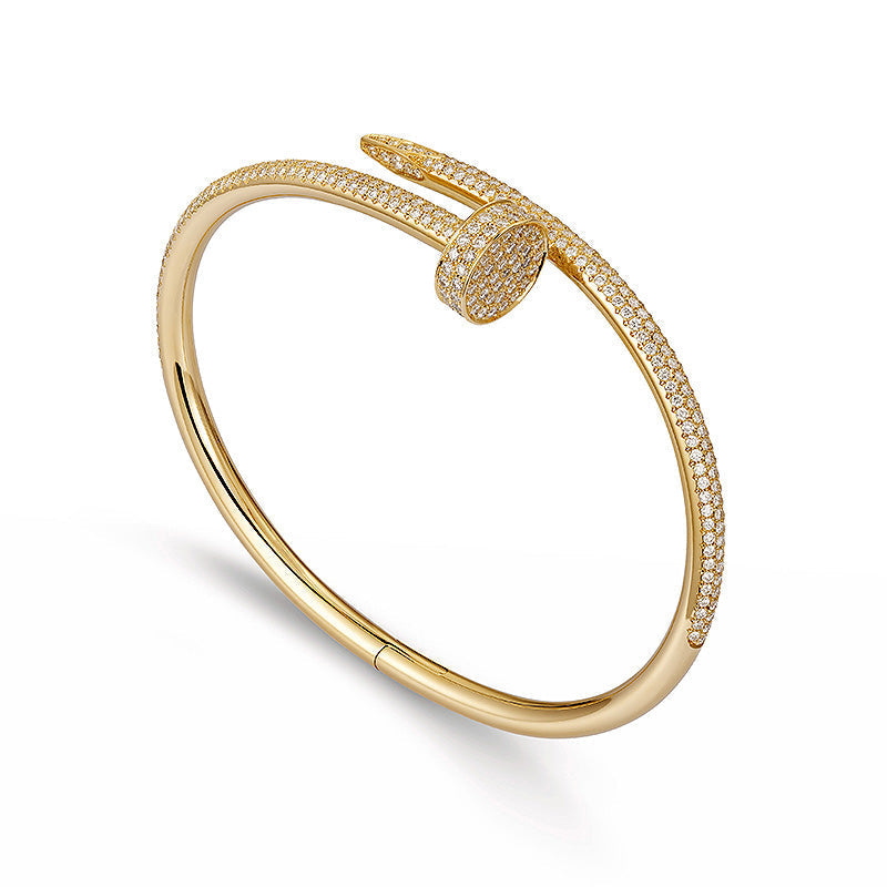 [Leaves]JUSTE UN CLOU 3.5MM FULL PAVÉ NAIL BANGLE