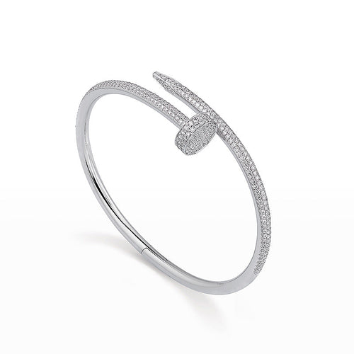 [Leaves]JUSTE UN CLOU 3.5MM FULL PAVÉ NAIL BANGLE