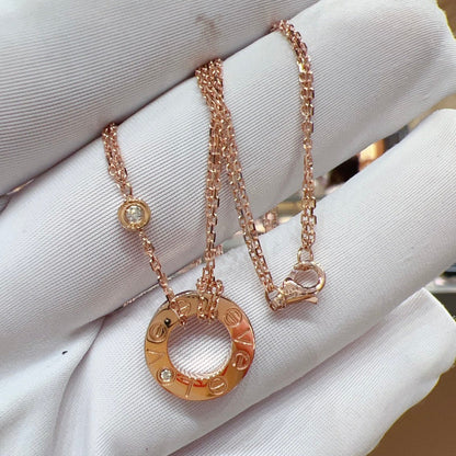 [Leaves]LOVE NECKLACE 16MM 2 DIAMONDS