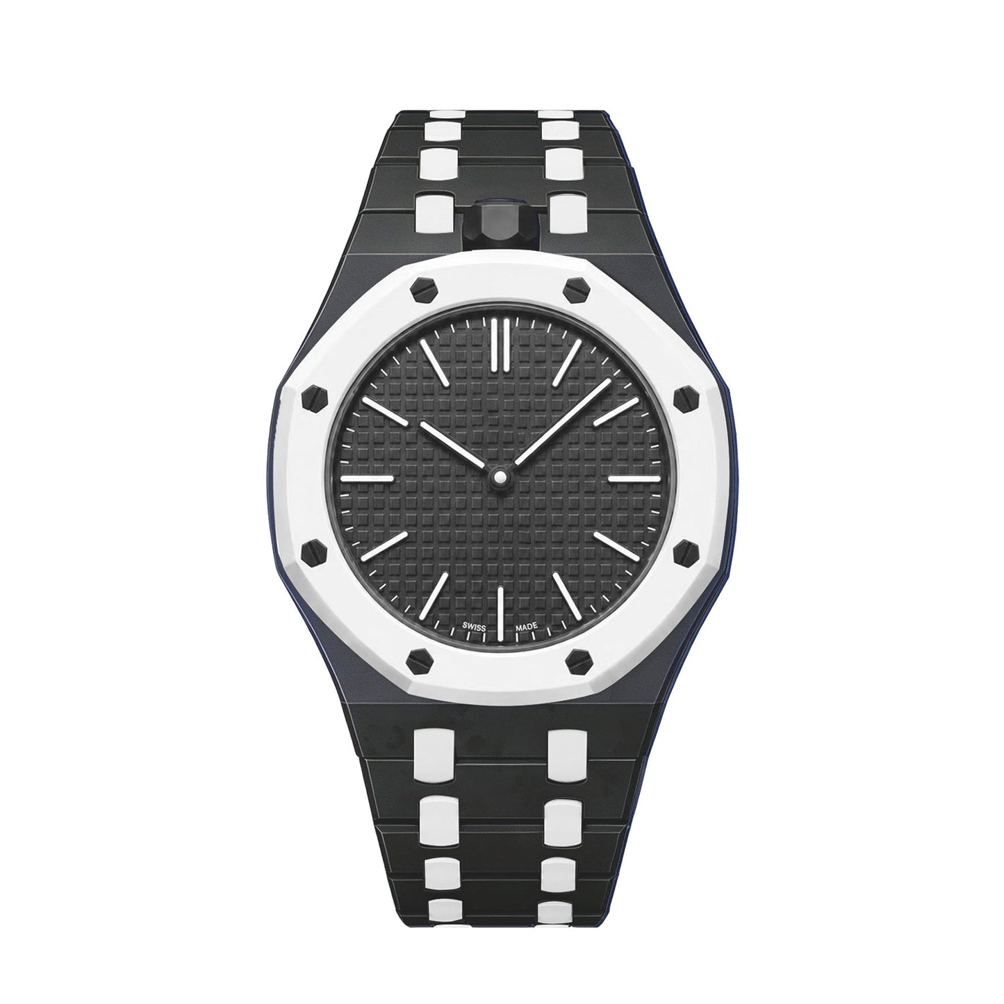 [Leaves]OAK POP EXCLUSIVE BLACK AND WHITE BIOCERAMIC STRAP