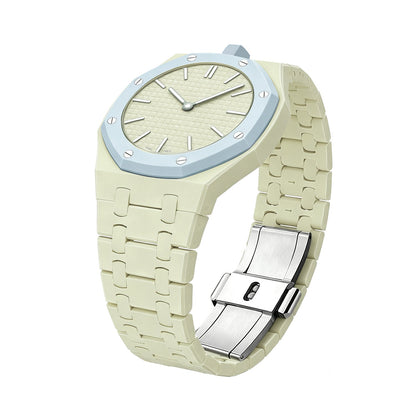 [Leaves]OAK POP EXCLUSIVE CREAMY YELLOW BIOCERAMIC STRAP
