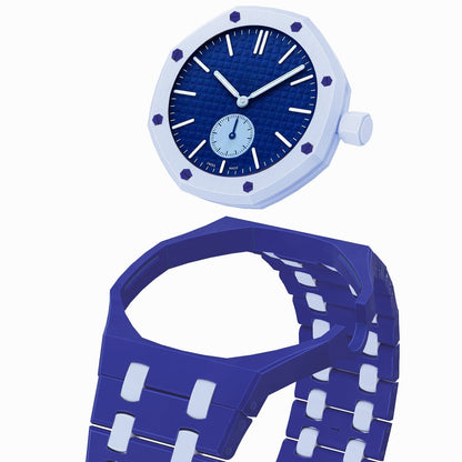 [Leaves]OAK POP EXCLUSIVE DARK BLUE AND LIGHT BLUE BIOCERAMIC STRAP
