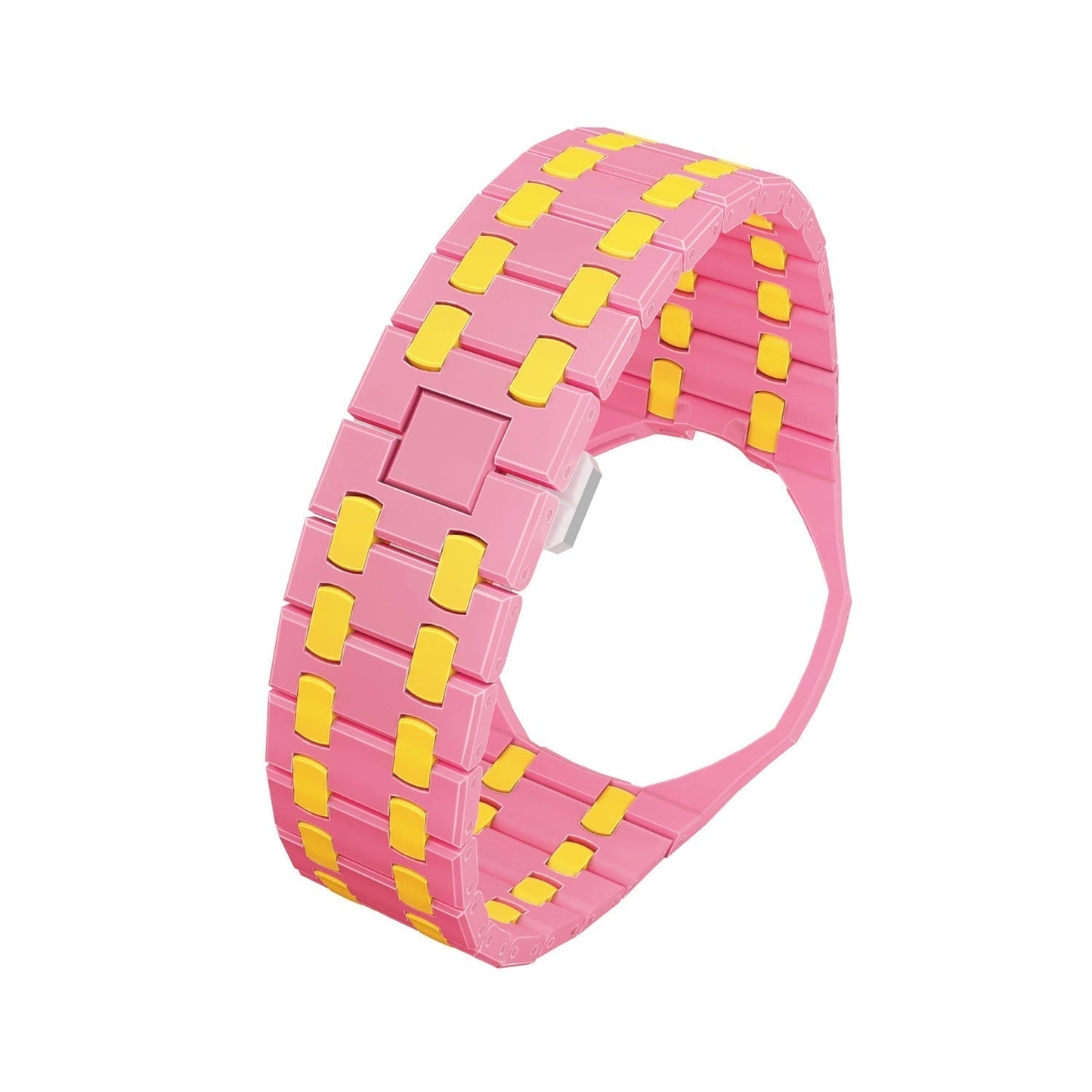 [Leaves]OAK POP EXCLUSIVE PINK AND YELLOW BIOCERAMIC STRAP