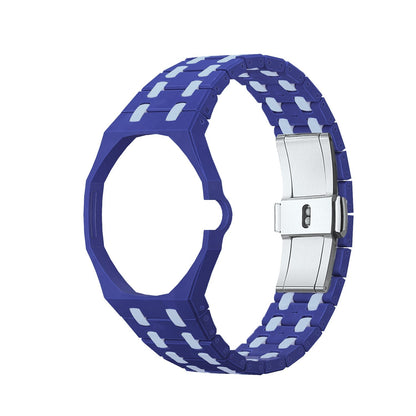 [Leaves]OAK POP EXCLUSIVE DARK BLUE AND LIGHT BLUE BIOCERAMIC STRAP