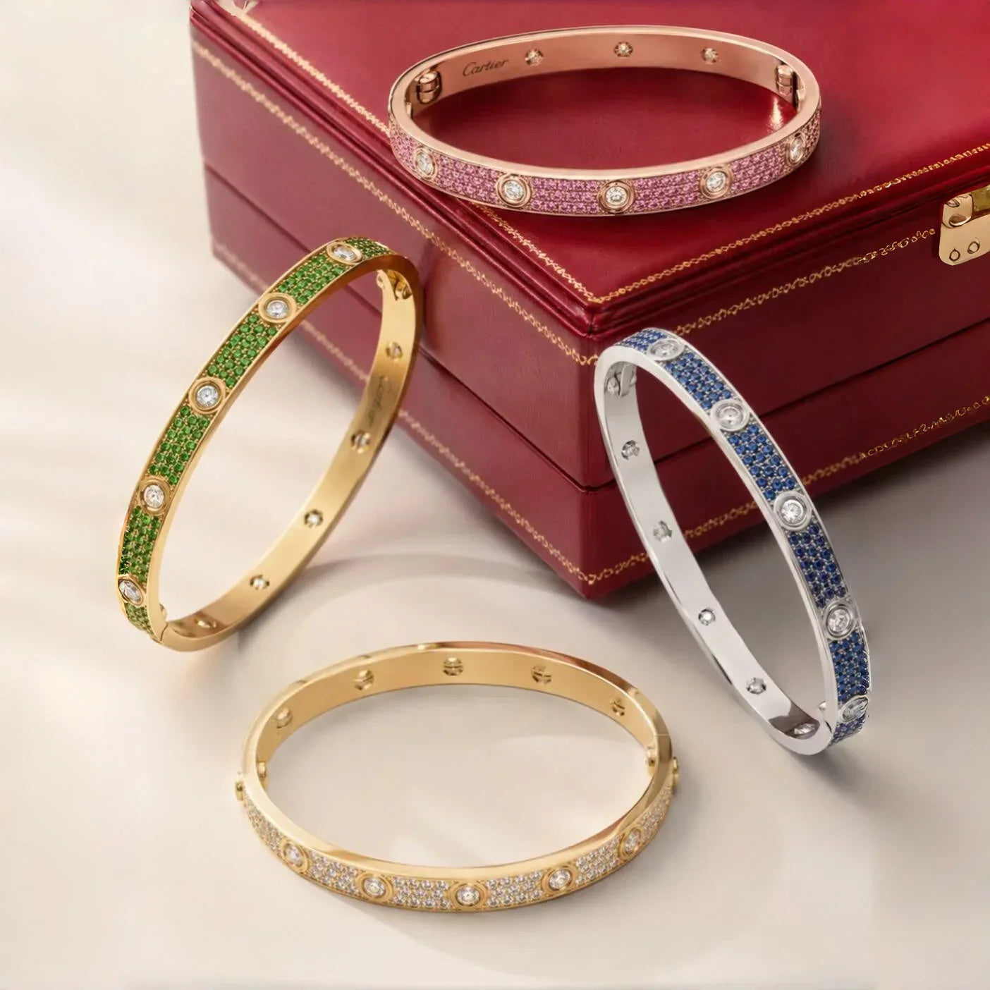 [Leaves]CLASSIC 6.1MM LOVE BRACELET 10-DIAMOND FULL PAVÉ