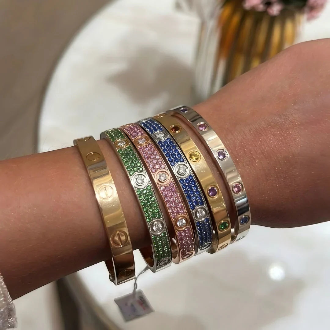 [Leaves]CLASSIC 6.1MM LOVE BRACELET 10-DIAMOND FULL PAVÉ