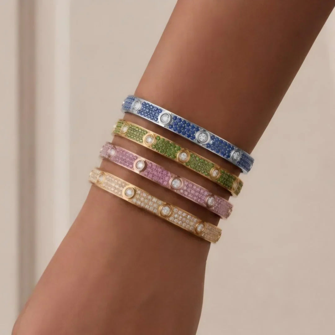 [Leaves]CLASSIC 6.1MM LOVE BRACELET 10-DIAMOND FULL PAVÉ