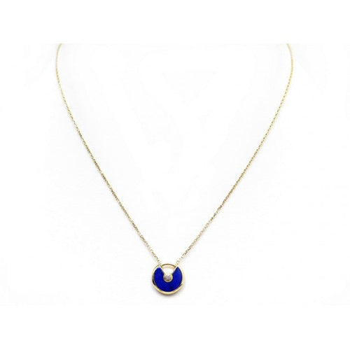 [Leaves]AMULETTE ROSE GOLD AGATE NECKLACE