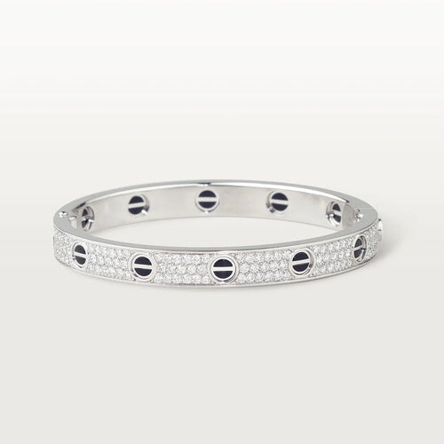 [Leaves]LOVE BRACELET 6.1MM DIAMOND-PAVED CERAMIC