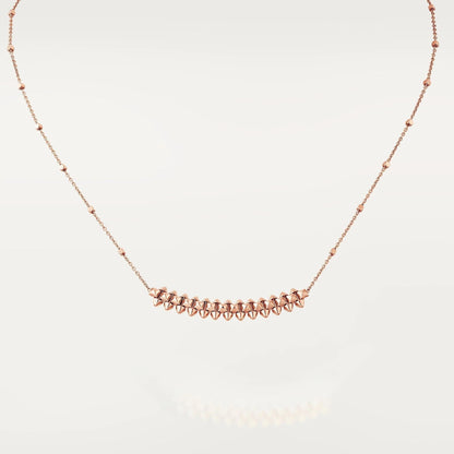 [Leaves]CLASH PINK GOLD NECKLACE