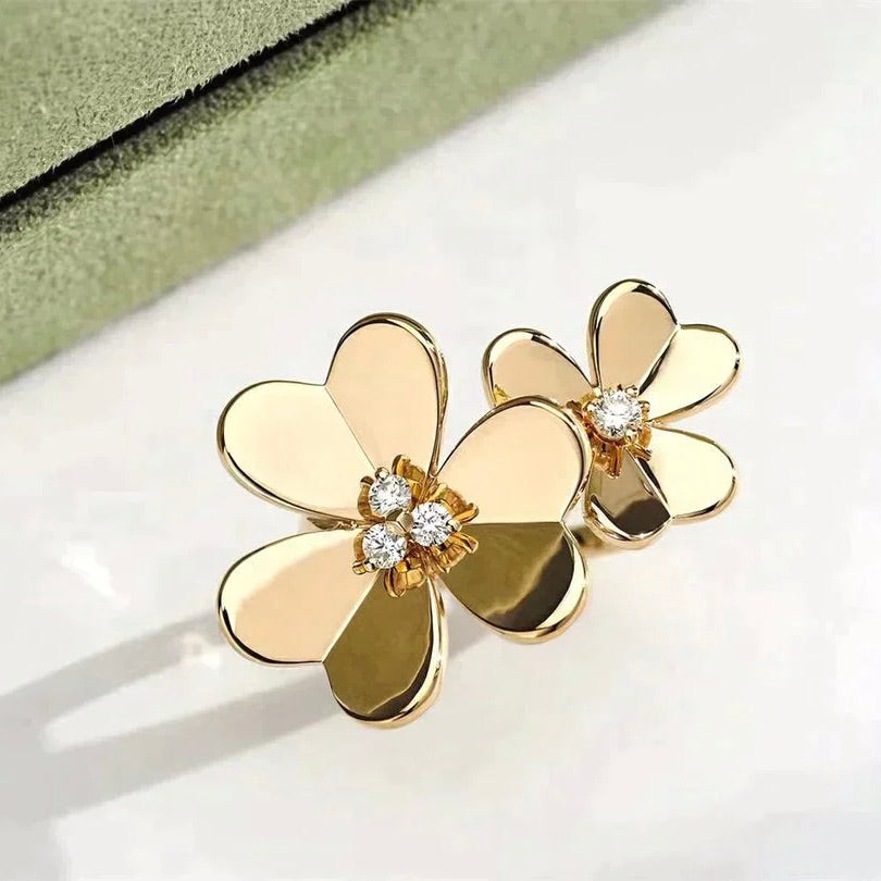 [Leaves]CLOVER COMOS GOLD DIAMOND RING