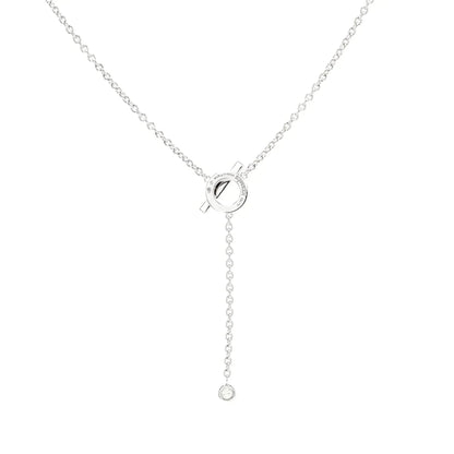[Leaves]FINESSE SILVER DIAMOND NECKLACE
