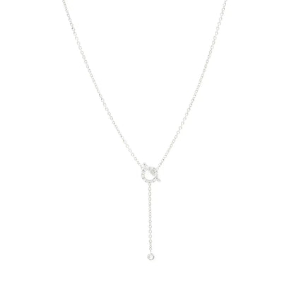 [Leaves]FINESSE SILVER DIAMOND NECKLACE