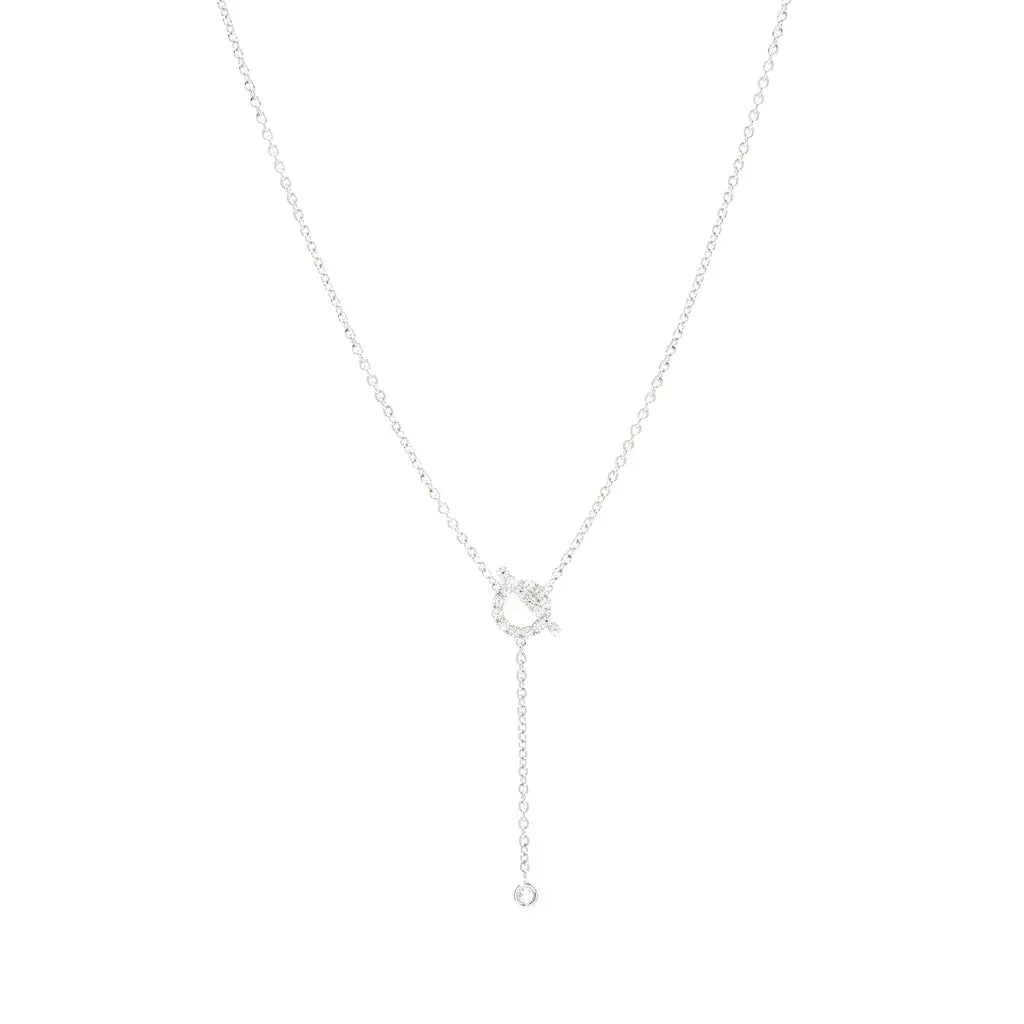 [Leaves]FINESSE SILVER DIAMOND NECKLACE