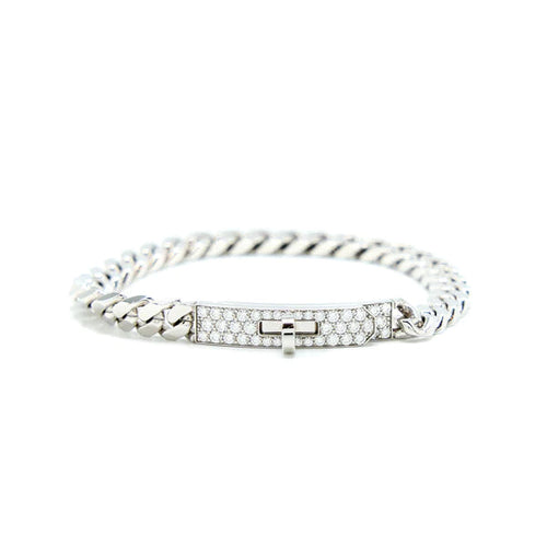 [Leaves]KELLY CHAIN SILVER DIAMOND BRACELET