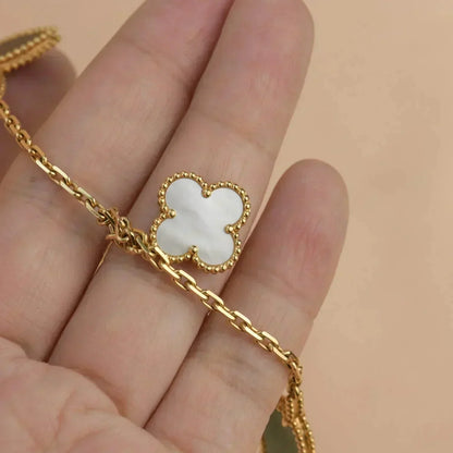 [Leaves]LUCKY SPRING 5 MOTIF GOLD BRACELET