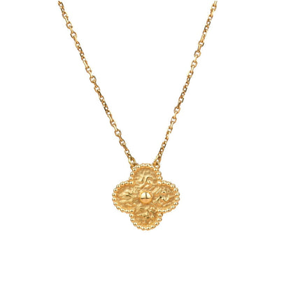 [Leaves]CLOVER 15MM  BRONZING NECKLACE
