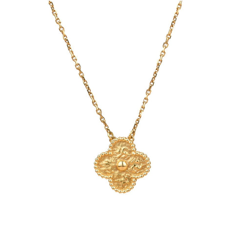 [Leaves]CLOVER 15MM  BRONZING NECKLACE