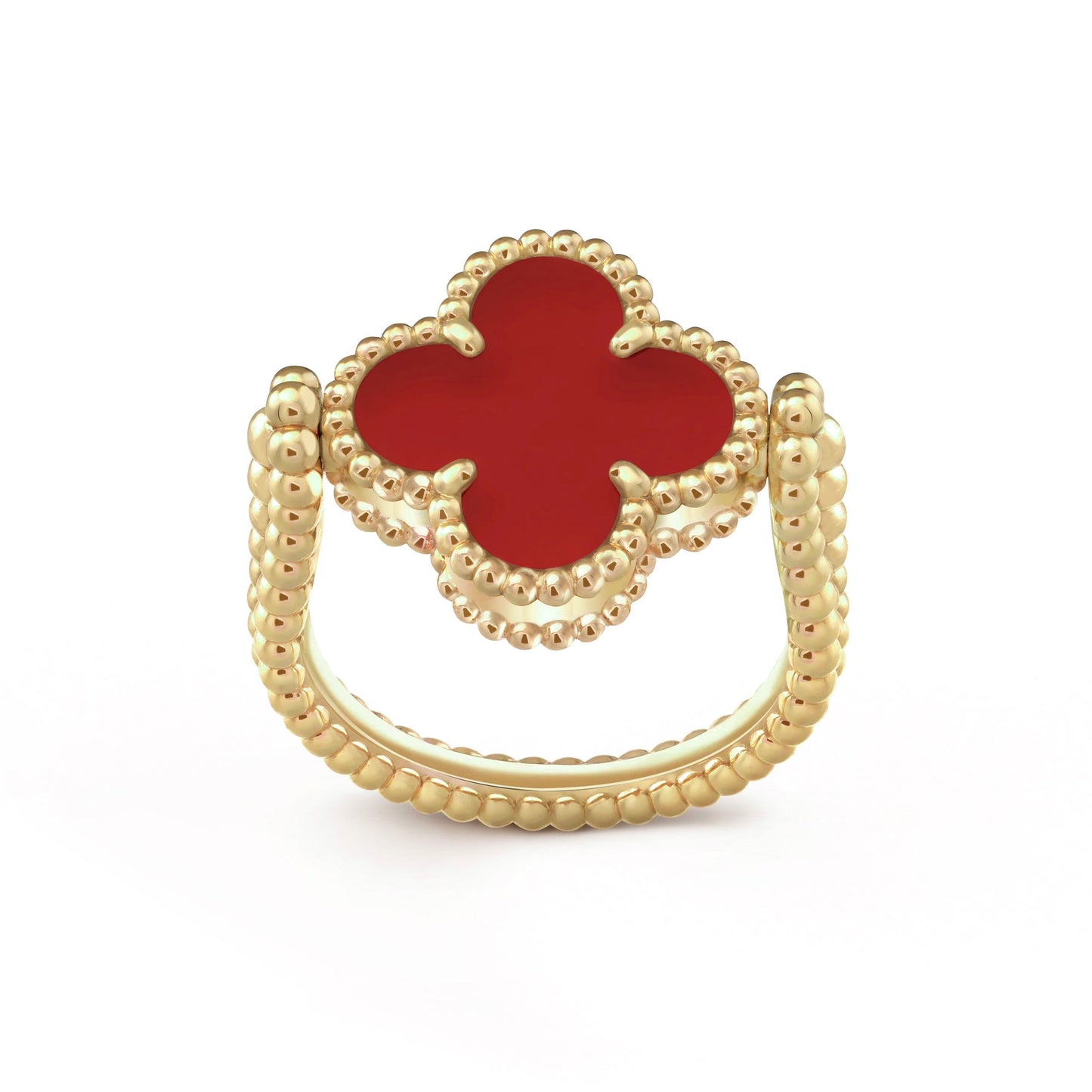[Leaves]LUCKY CLOVER GOLD REVERSIBLE RING