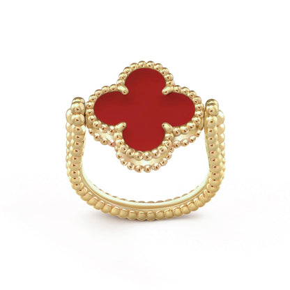 [Leaves]LUCKY CLOVER GOLD REVERSIBLE RING
