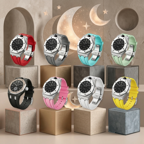 [Leaves]Royal Oak Pop Exclusive Steel Case & Silicone Strap With Cradle