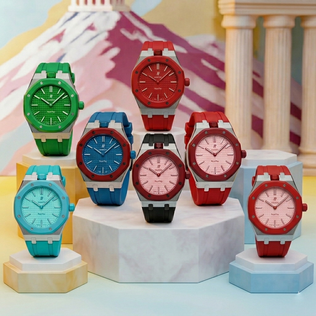 [Leaves]ROYAL OAK POP EXCLUSIVE STEEL CASE & SILICONE STRAP