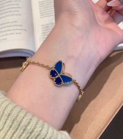 [Leaves]SPRING ENCHANTMENT BUTTERFLY & FLORAL CHARM BRACELET