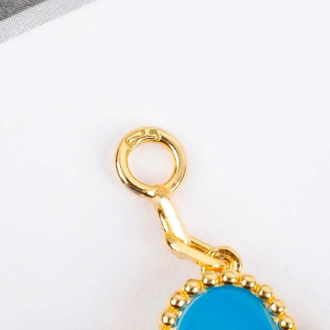 [Leaves]LUCKY CLOVER 5-MOTIF BRACELET - TURQUOISE COLLECTION