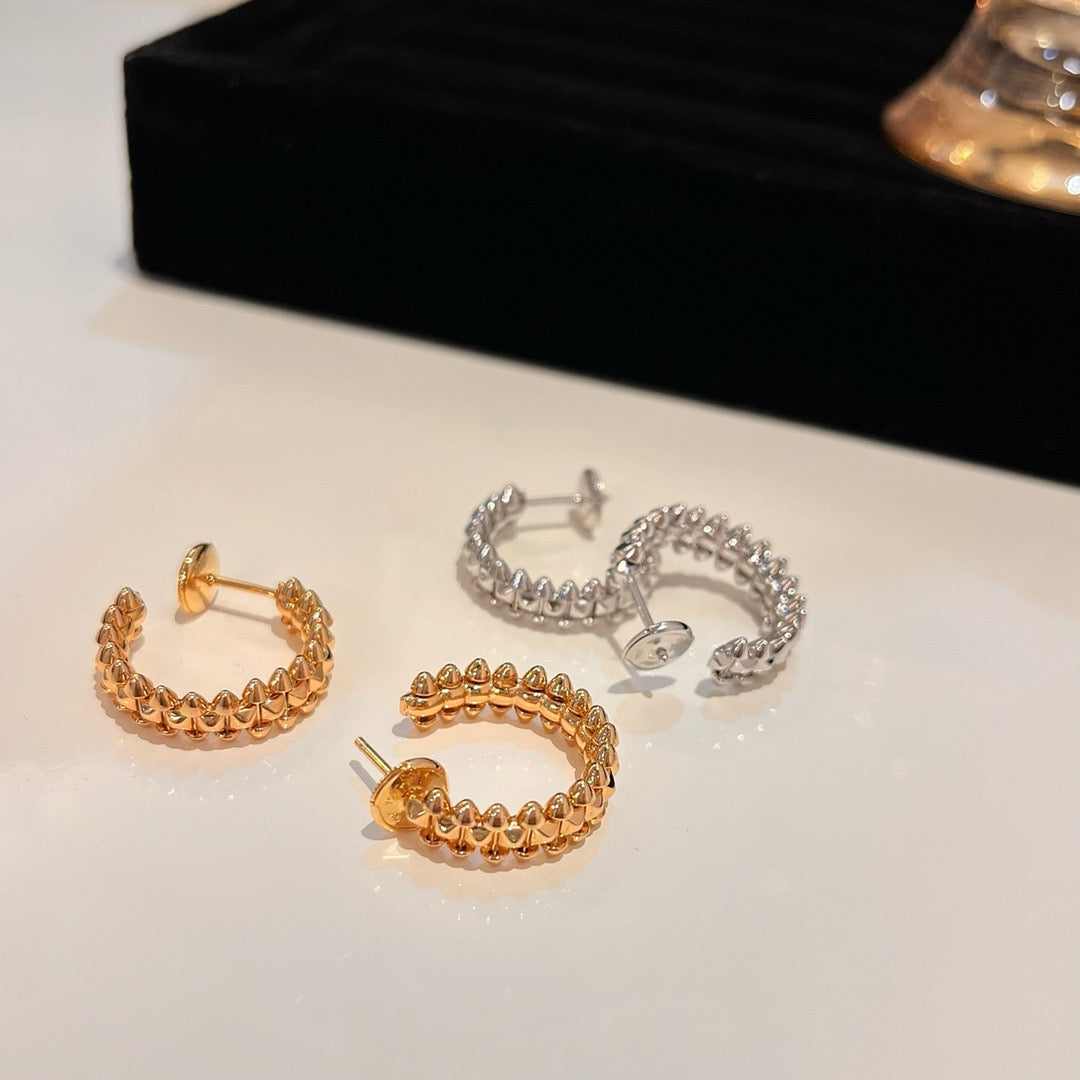 [Leaves]CLASH SMALL HOOP EARRINGS