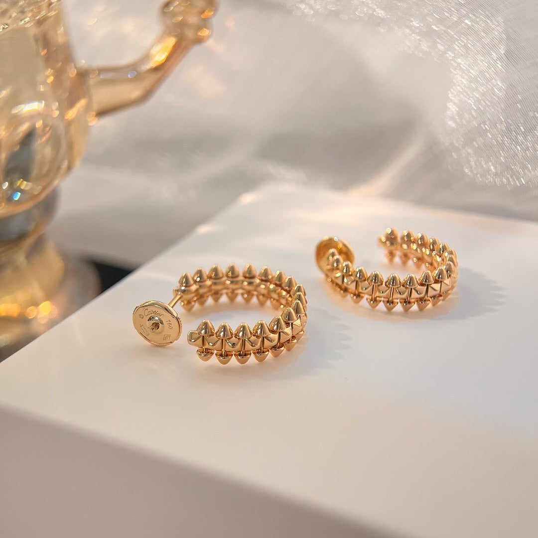 [Leaves]CLASH SMALL HOOP EARRINGS