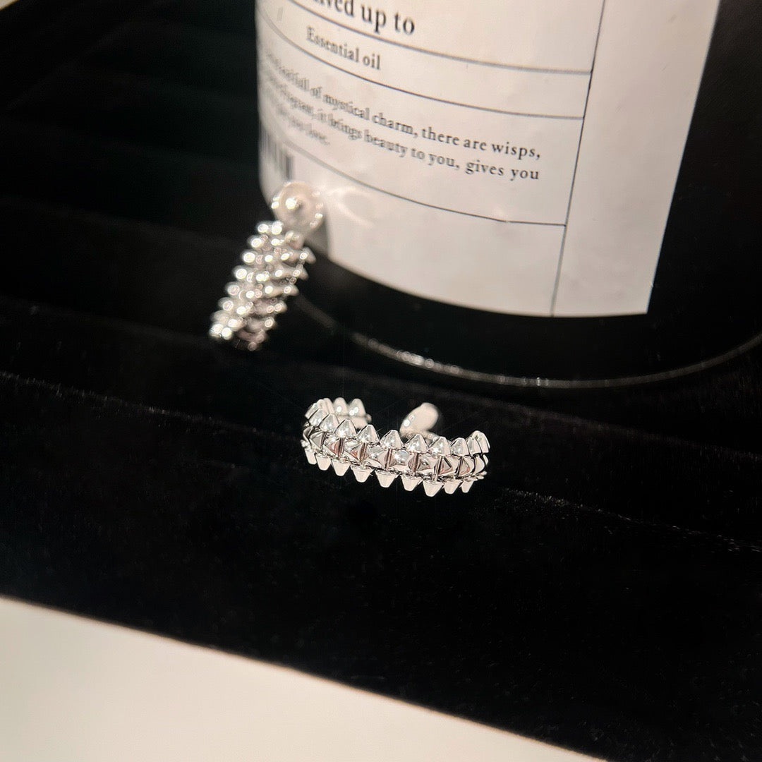 [Leaves]CLASH SMALL HOOP EARRINGS