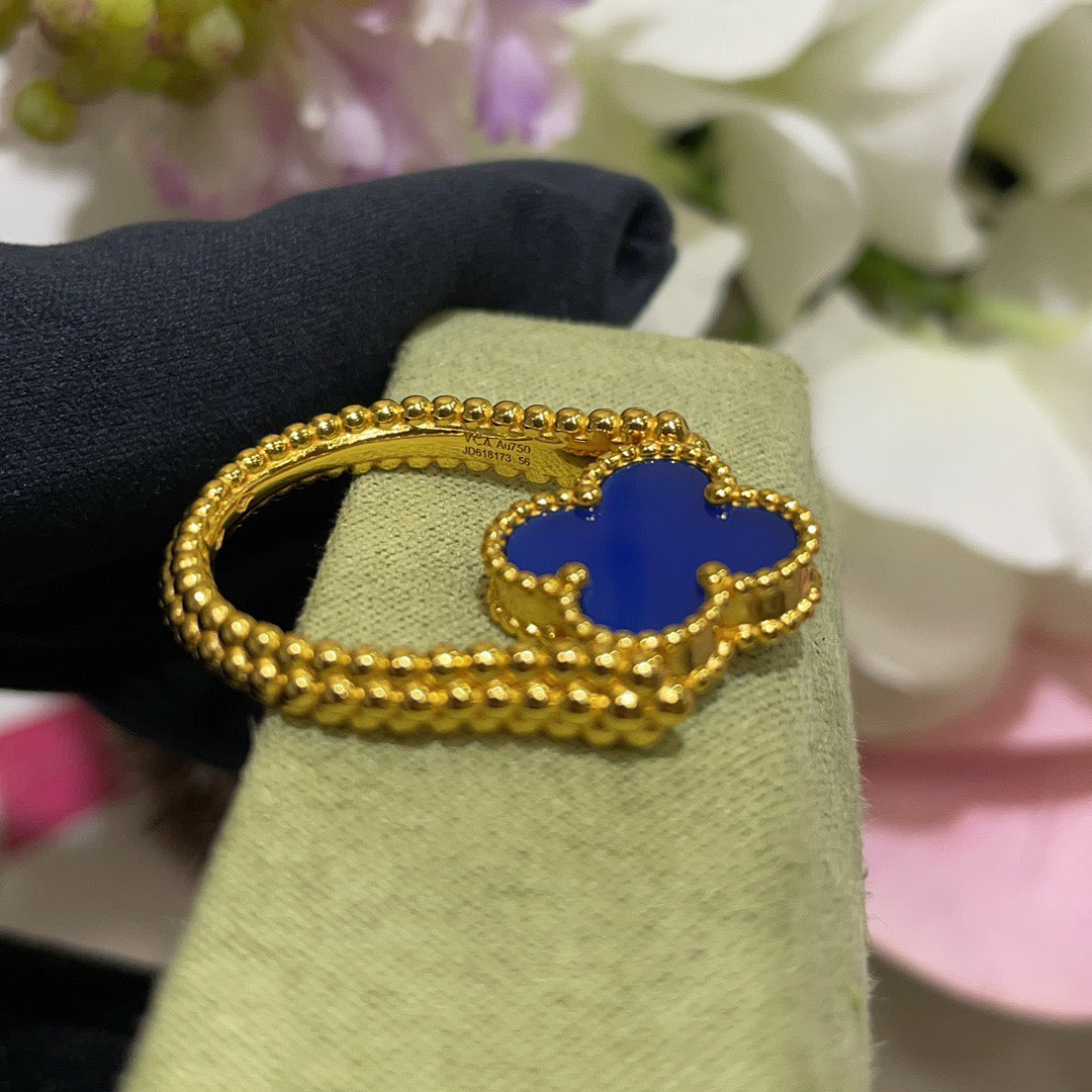 [Leaves]LUCKY CLOVER GOLD REVERSIBLE RING