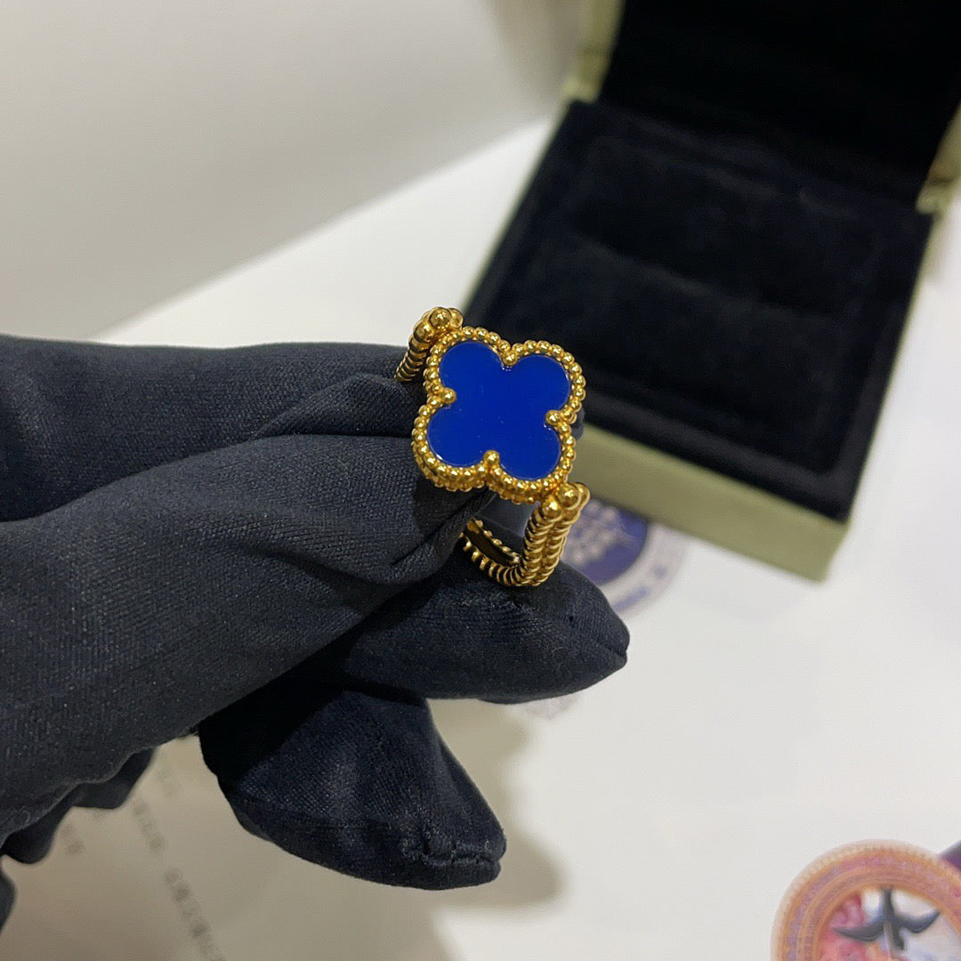 [Leaves]LUCKY CLOVER GOLD REVERSIBLE RING