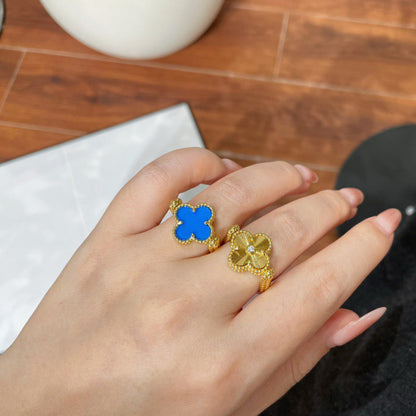 [Leaves]LUCKY CLOVER GOLD REVERSIBLE RING