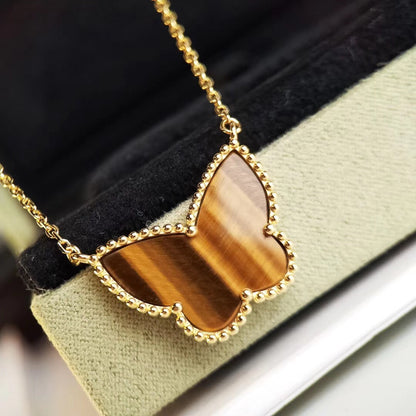 [Leaves] TIGER__ EYE BUTTERFLY NECKLACE