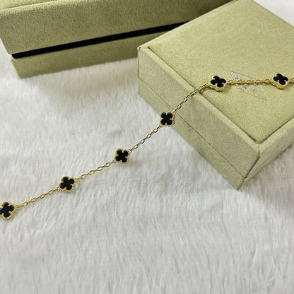 [Leaves]CLOVER 6 MOTIF  ONYXS BRACELET