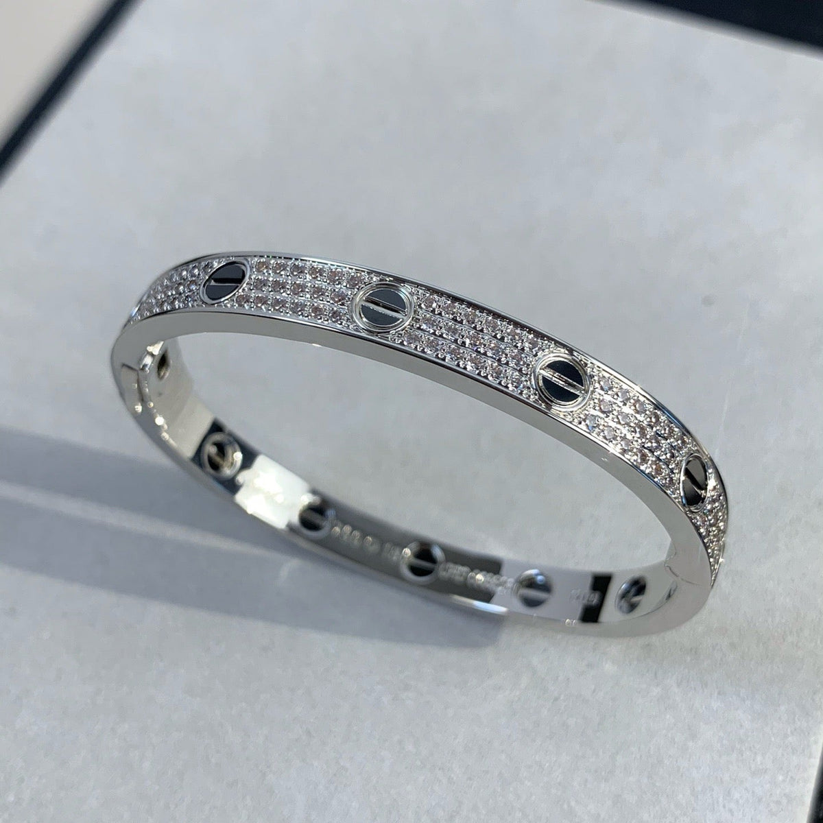 [Leaves]LOVE BRACELET 6.1MM DIAMOND-PAVED CERAMIC