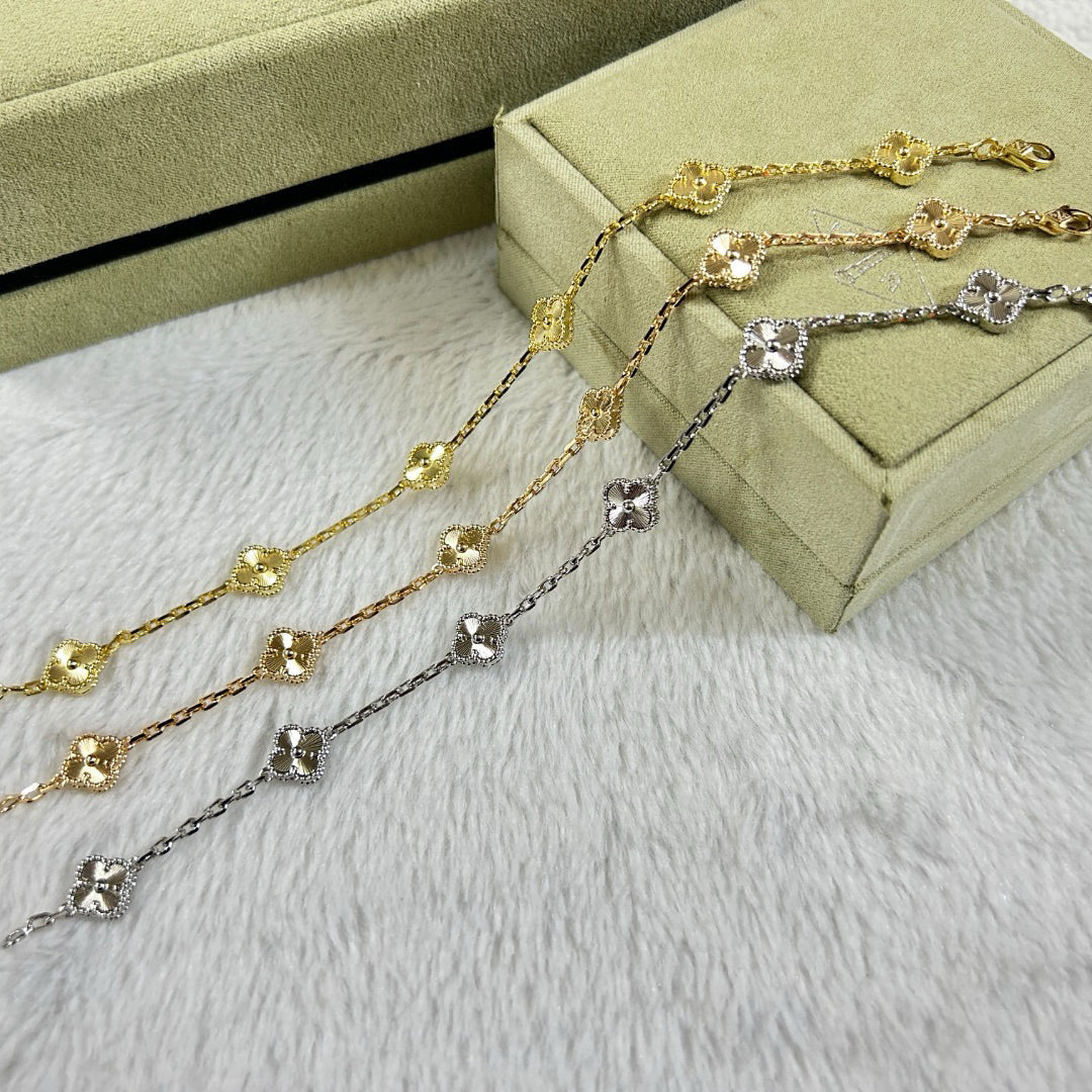 [Leaves]CLOVER 6 MOTIF DIAMOND BRACELET