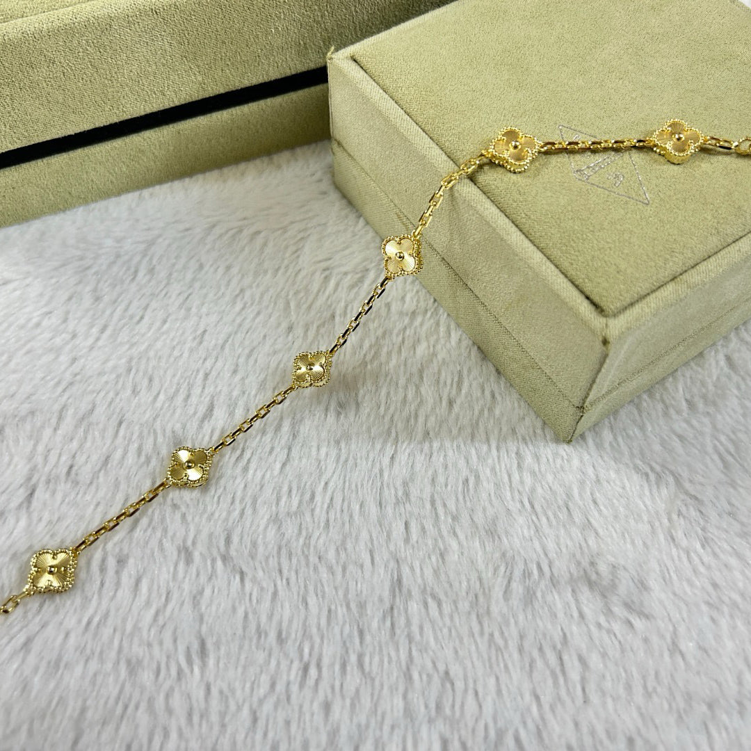 [Leaves]CLOVER 6 MOTIF DIAMOND BRACELET