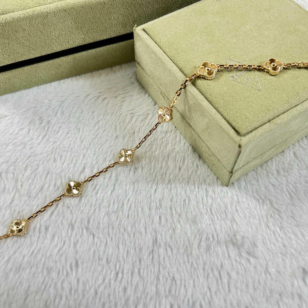 [Leaves]CLOVER 6 MOTIF DIAMOND BRACELET