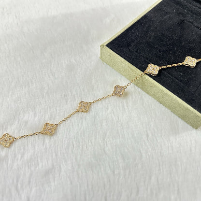 [Leaves]CLOVER 6 MOTIF DIAMOND BRACELET