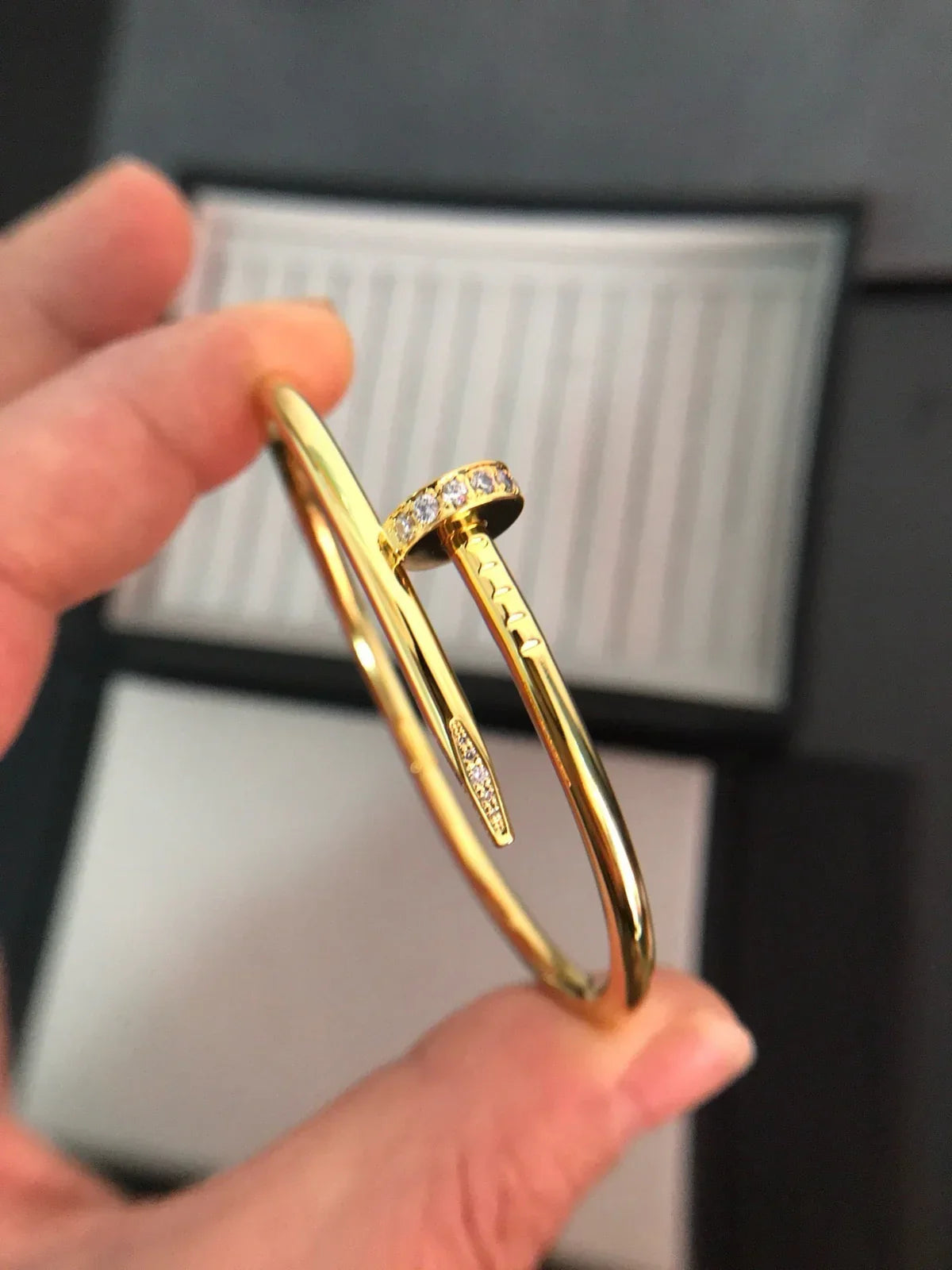 [Leaves]JUSTE UN CLOU 3.5MM CLASSIC DIAMOND BANGLE