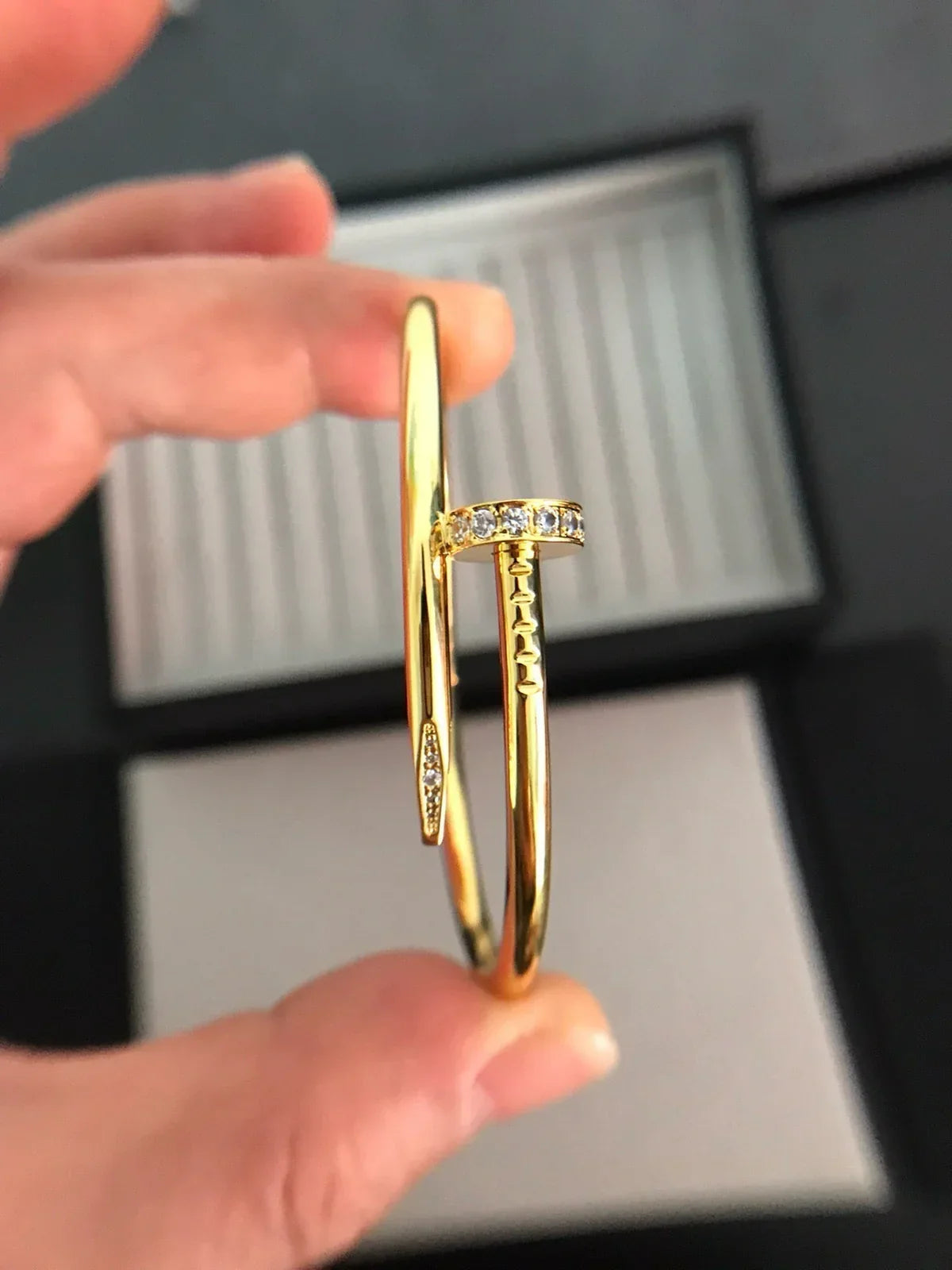 [Leaves]JUSTE UN CLOU 3.5MM CLASSIC DIAMOND BANGLE