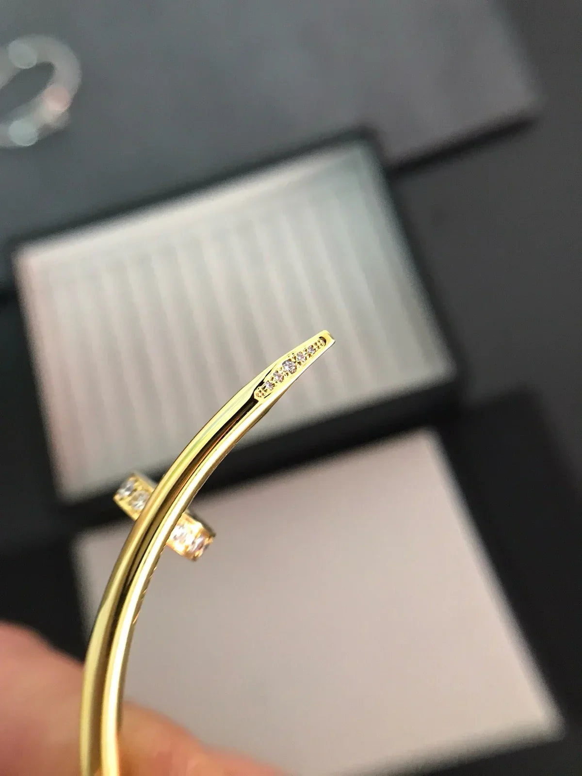 [Leaves]JUSTE UN CLOU 3.5MM CLASSIC DIAMOND BANGLE