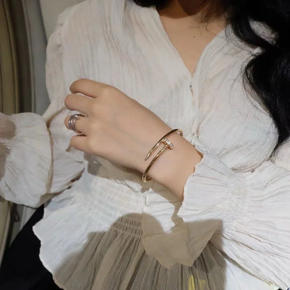 [Leaves]JUSTE UN CLOU 3.5MM CLASSIC DIAMOND BANGLE